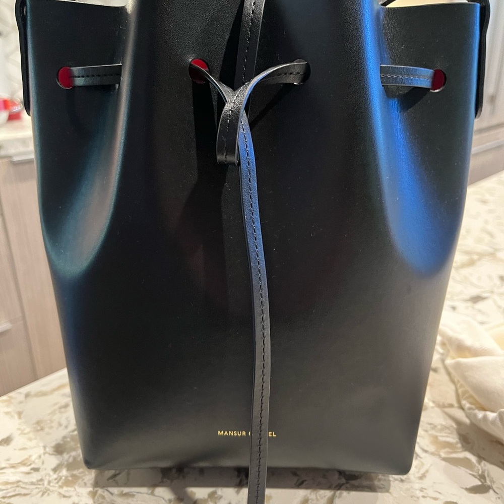 Vegan Apple Bucket Bag - Black/Flamma Manaus Gavriel